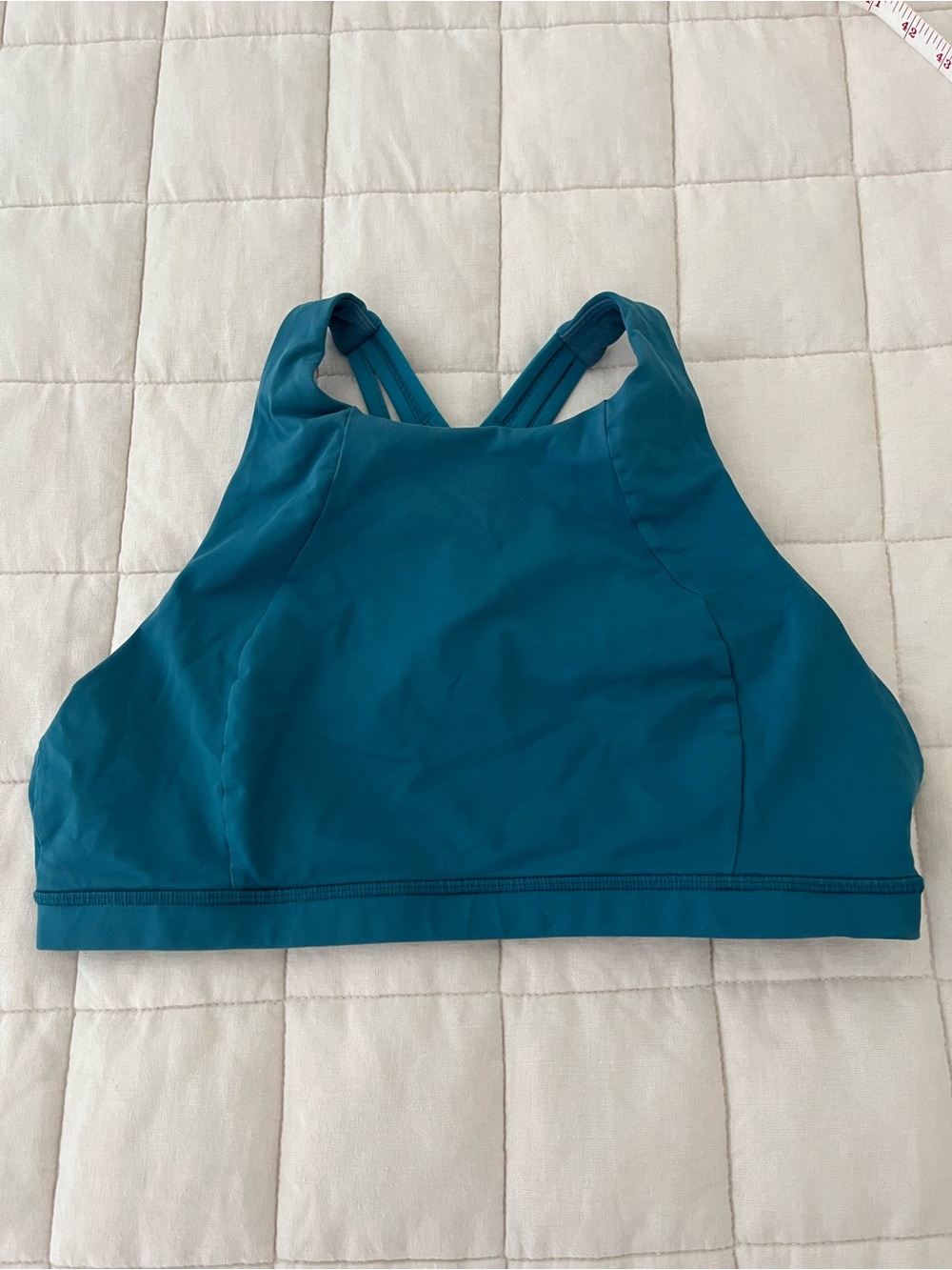 lululemon athletica Teal Strappy High-Neck Sports Bra - Picture 2 of 4